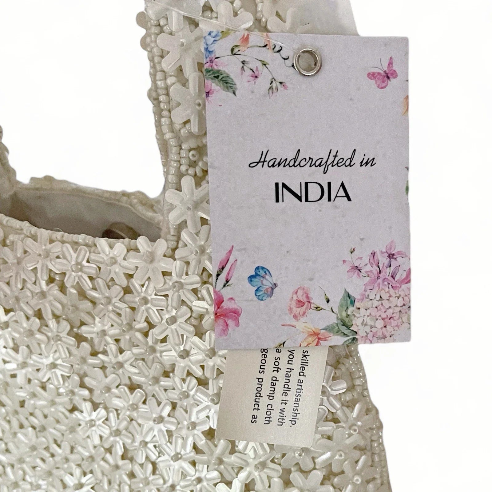 Viral 🔥Made In India Floral Fully Beaded Handbag With Fringes Boho Chic Ibiza - Trendiez U ♥ 