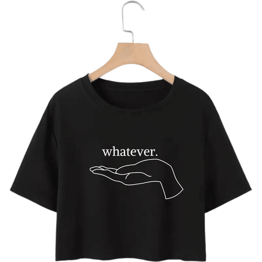 Whatever Cropped T-shirt - Trendiez U ♥ 