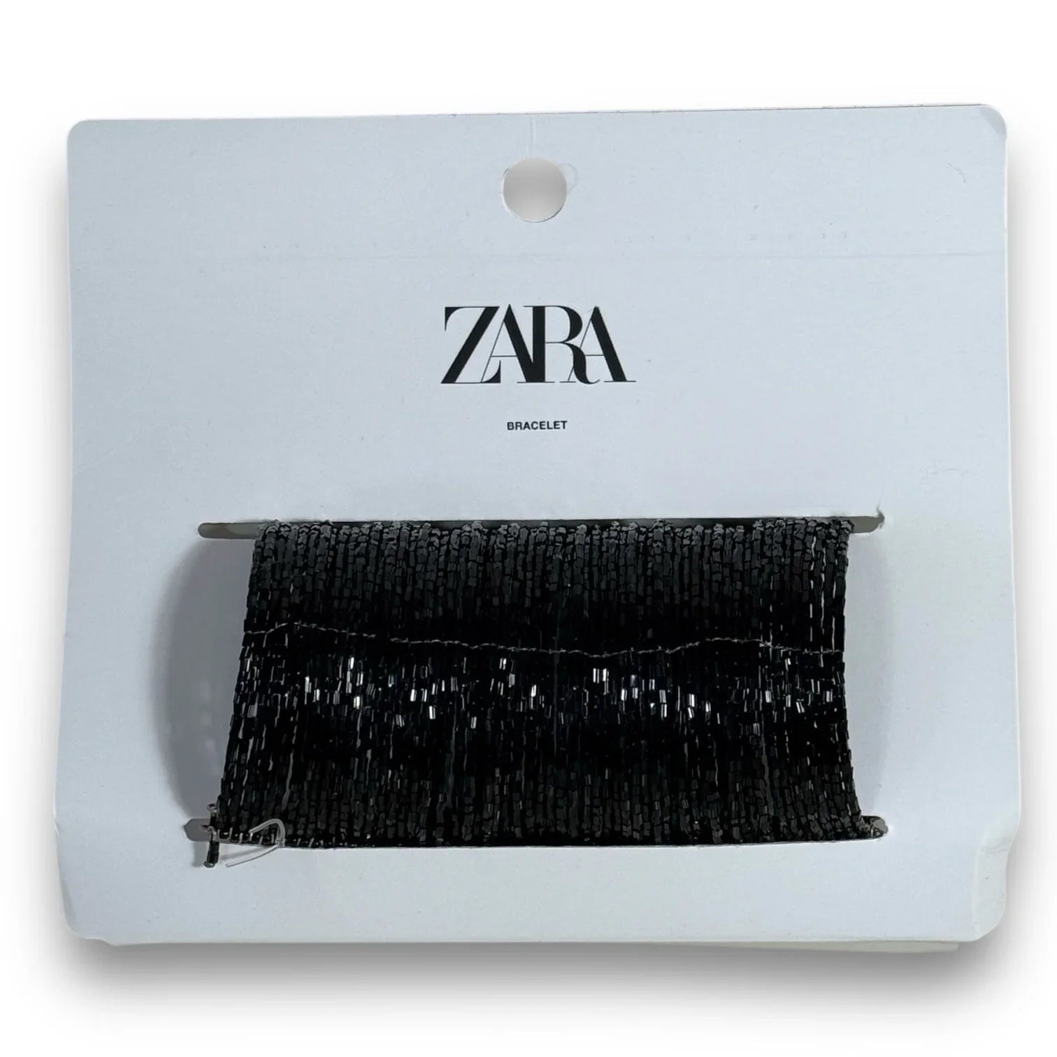 ZARA Cuff Armband Bracelet Beaded Black Medium Adjustable - Trendiez U ♥ 