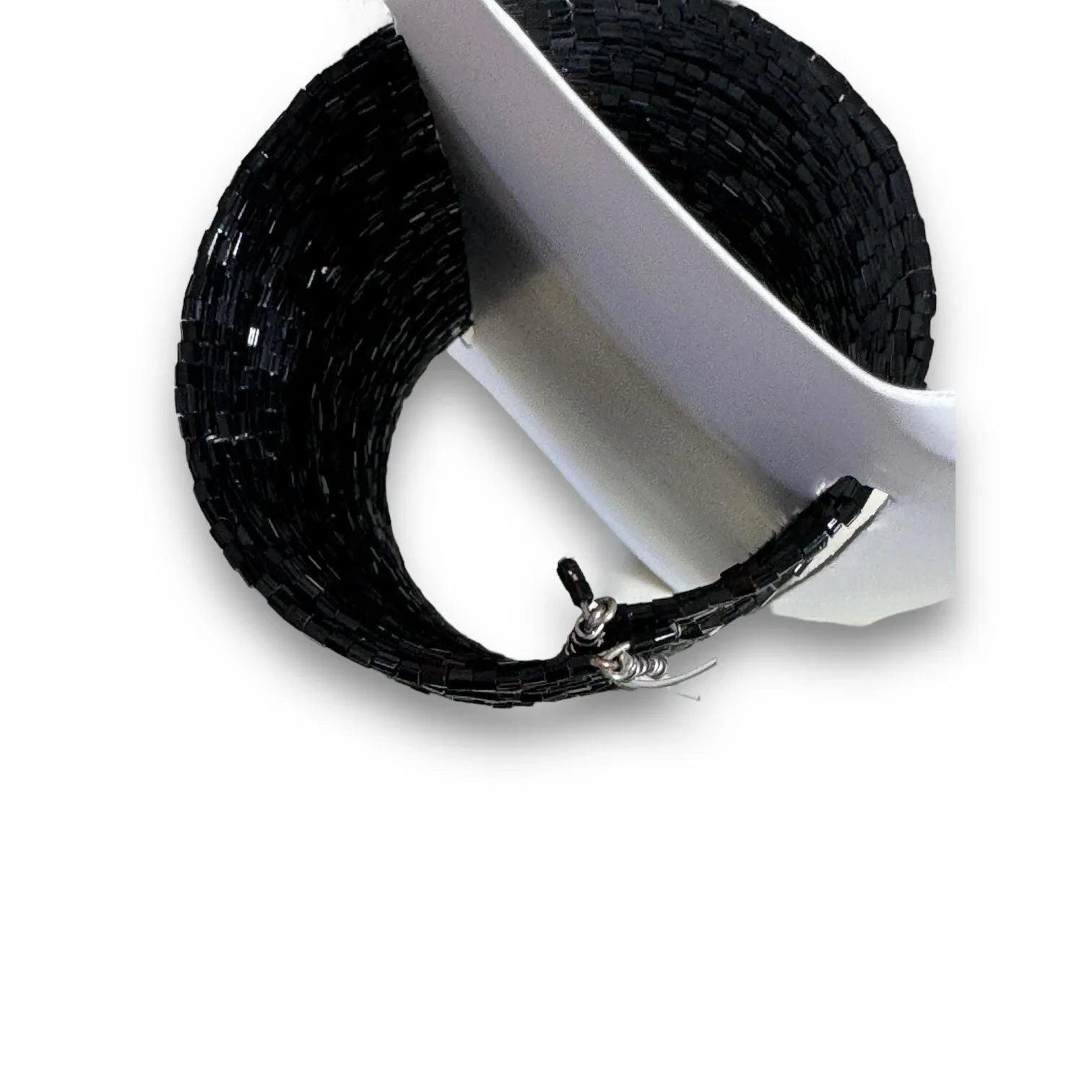 ZARA Cuff Armband Bracelet Beaded Black Medium Adjustable - Trendiez U ♥ 
