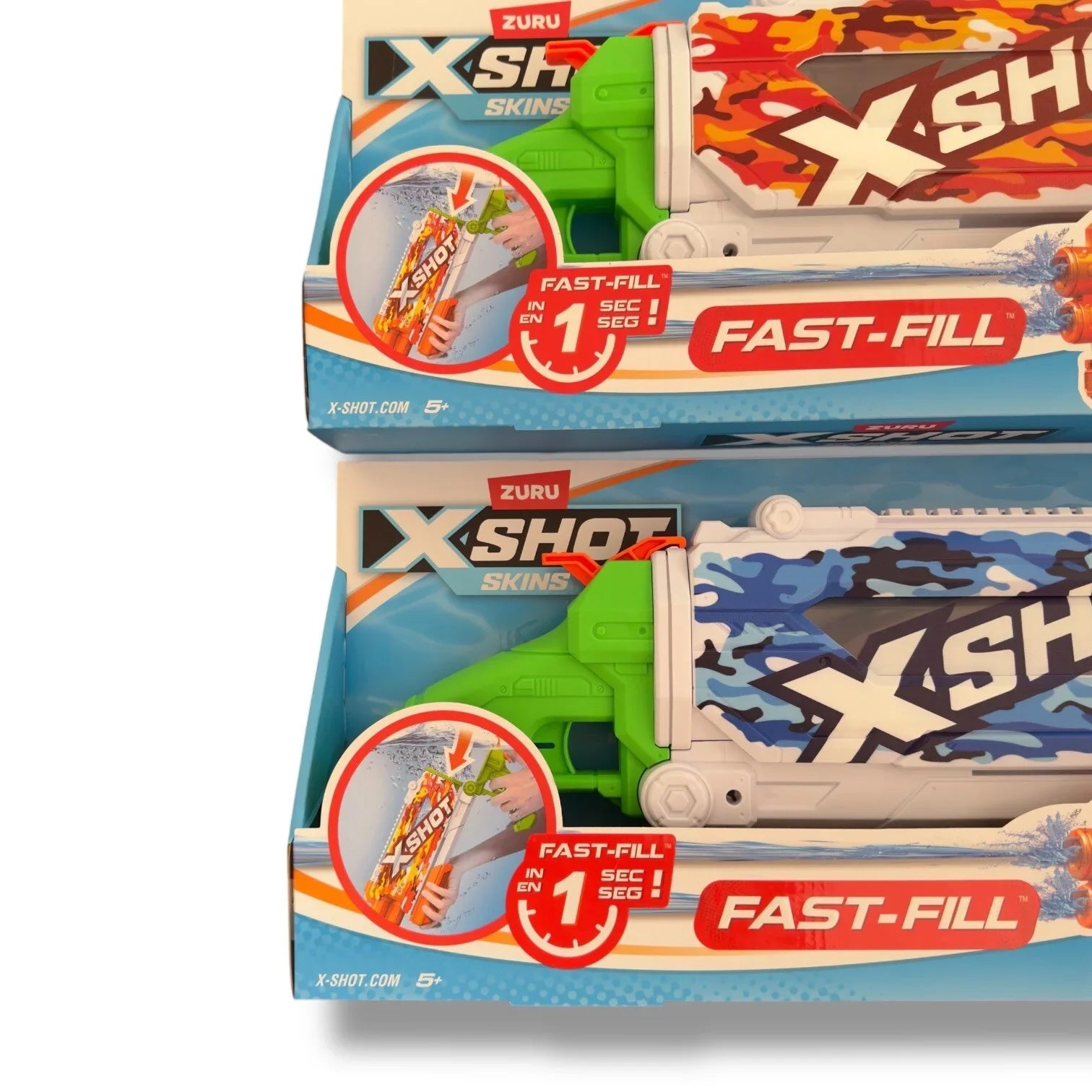 Zuru X-Shot Fast Fill Skins 2 Water Guns Pump Action Kids/Children Toy Assorted - Trendiez U ♥ 
