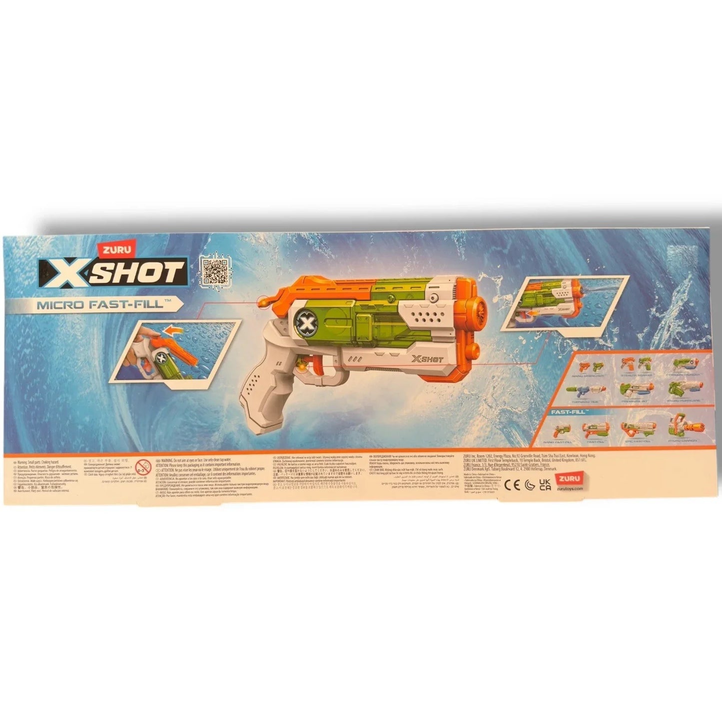 Zuru X-Shot Micro Fast-Fill Water Gun Outdoor Family Kids Toy Shoots 26’. 5+. - Trendiez U ♥ 