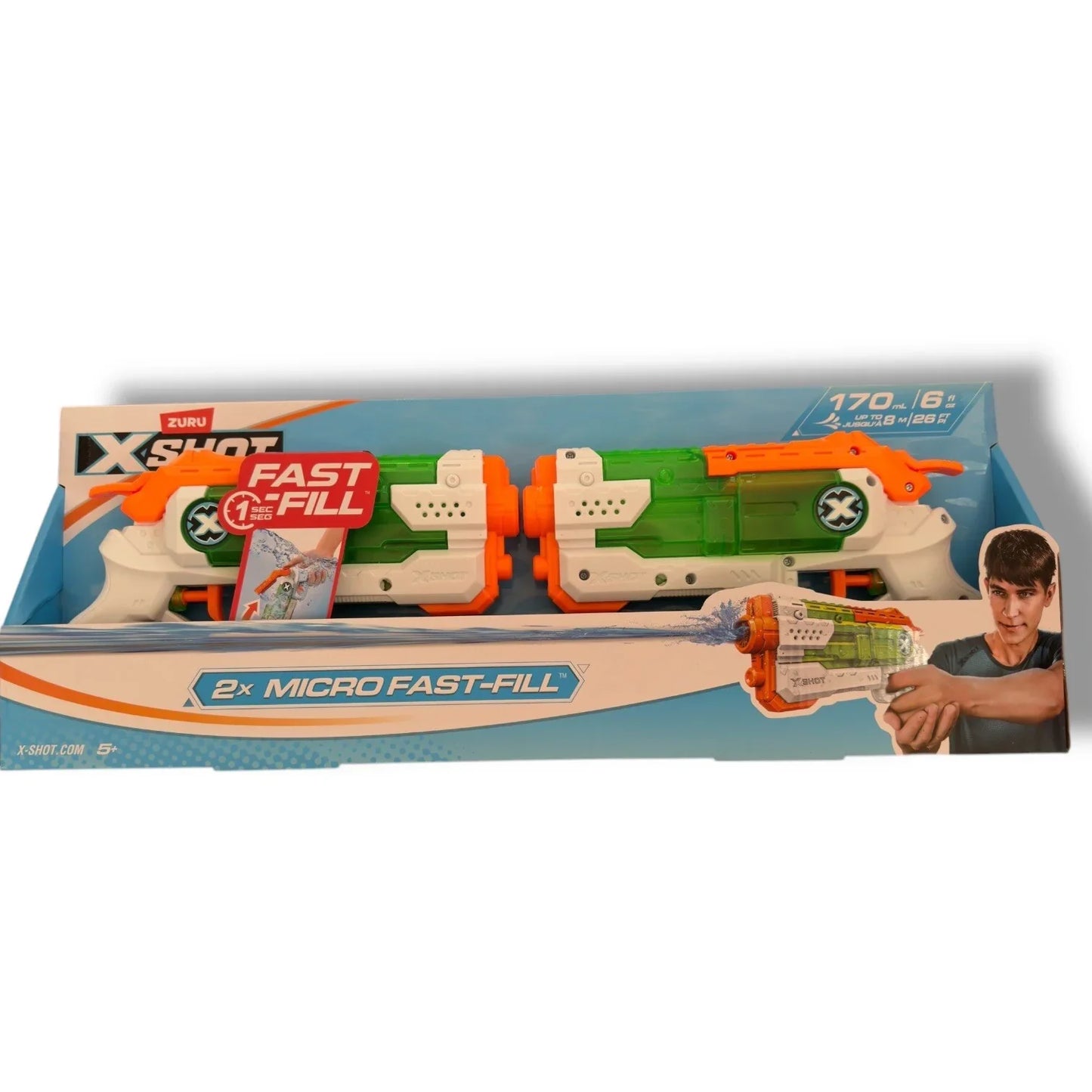 Zuru X-Shot Micro Fast-Fill Water Gun Outdoor Family Kids Toy Shoots 26’. 5+. - Trendiez U ♥ 