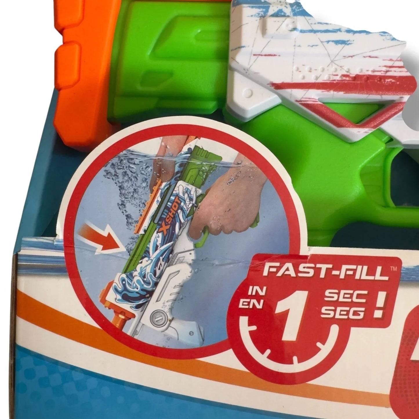 ZURU X-Shot Water Fast-Fill Skins USA Hyperload Water Gun Blaster Beach Activity - Trendiez U ♥ 