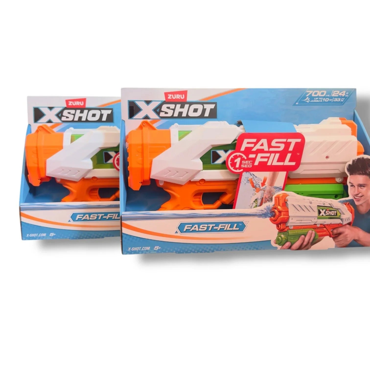 ZURU X-SHOT Water Gun x2 Fast-Fill Shoots Up To 33 Feet Outdoor Activity Beach - Trendiez U ♥ 